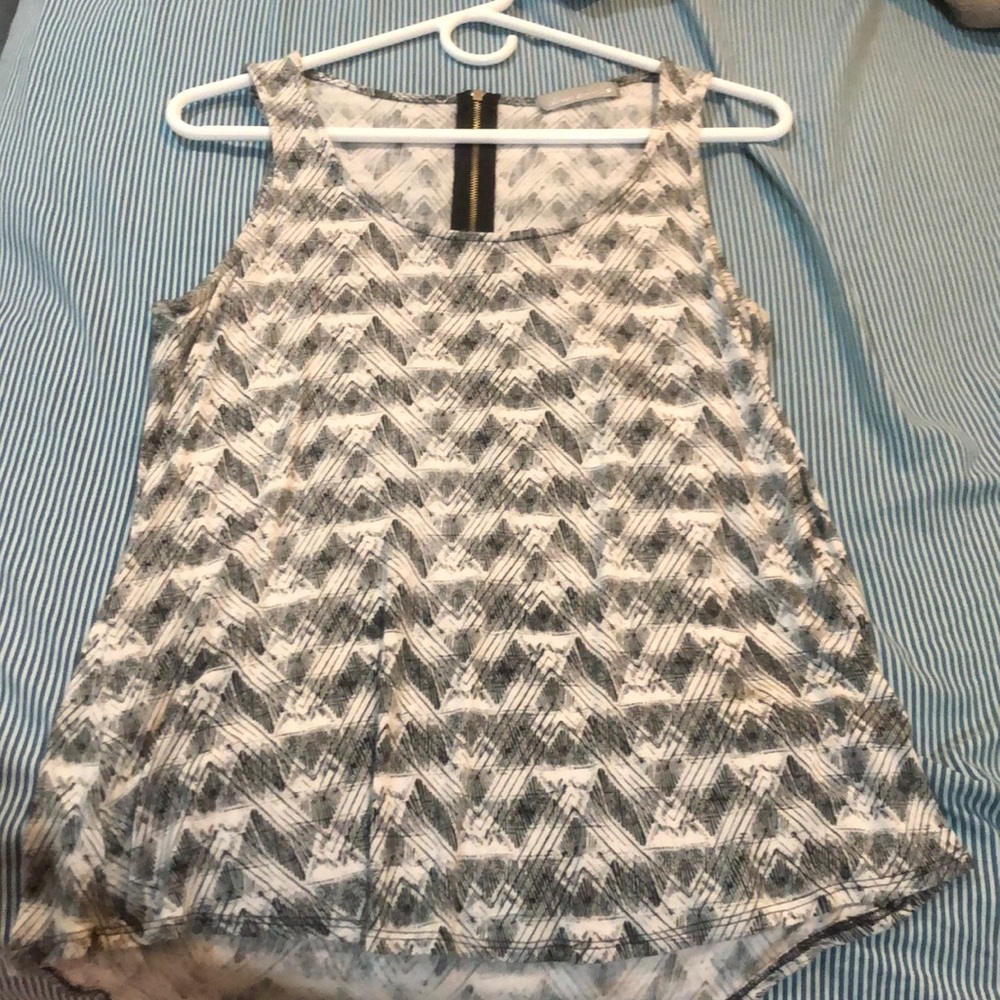 black and white tank top